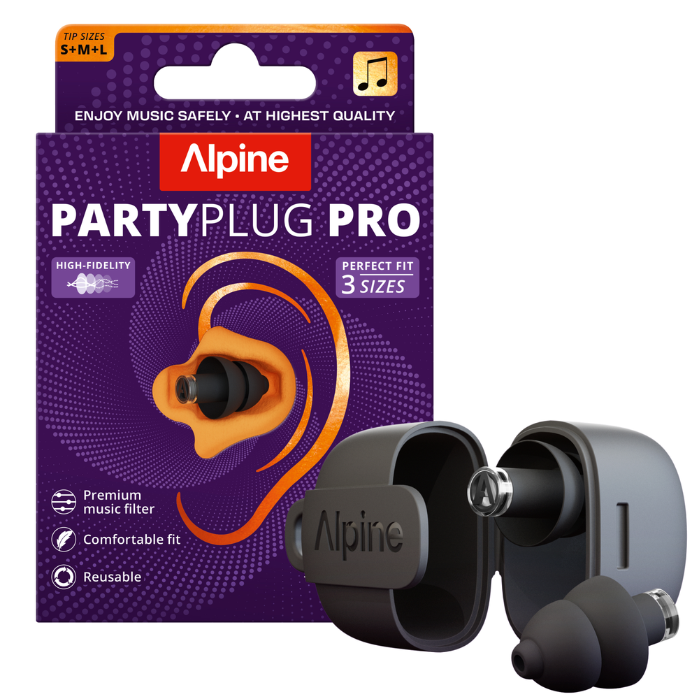 Alpine PartyPlug Pro EarPlug Pros Pack w/Case (-21dB) - Black