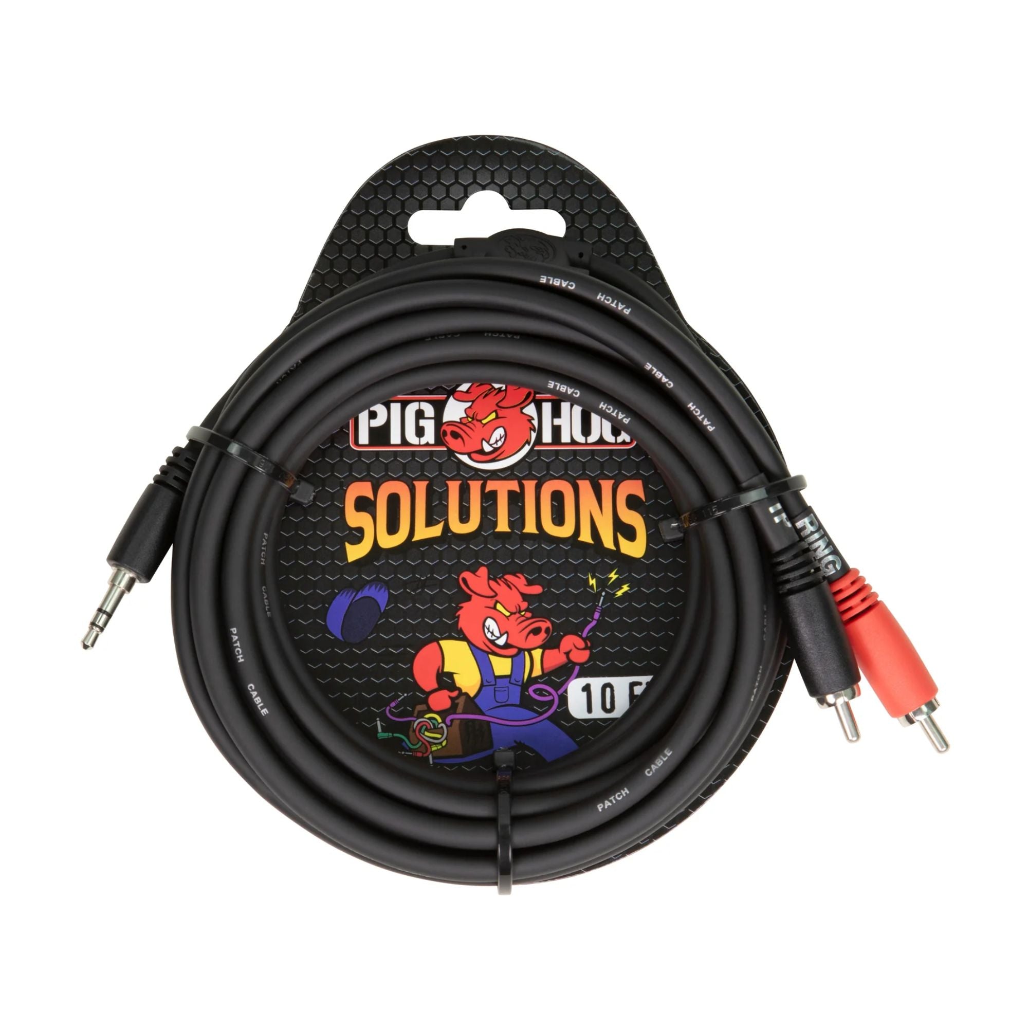 Pighog 10ft Stereo Breakout Cable 3.5mm to Dual RCA