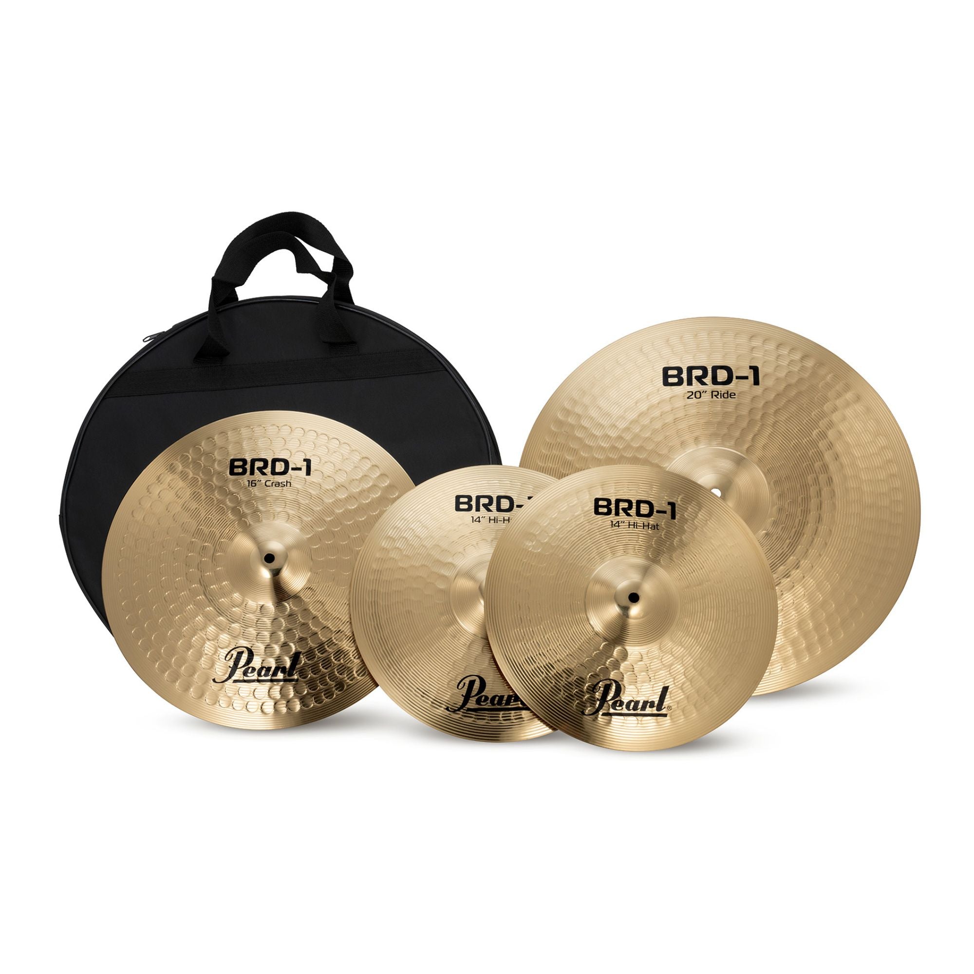 Pearl BRD-1 Deluxe 14/16/20 Cymbal Set with 18" Crash & Bag