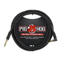 Pig Hog Instrument Cable - Right Angle - 10ft - Black Woven