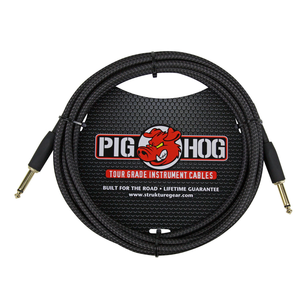Pig Hog Instrument Cable - 10ft - Black Woven