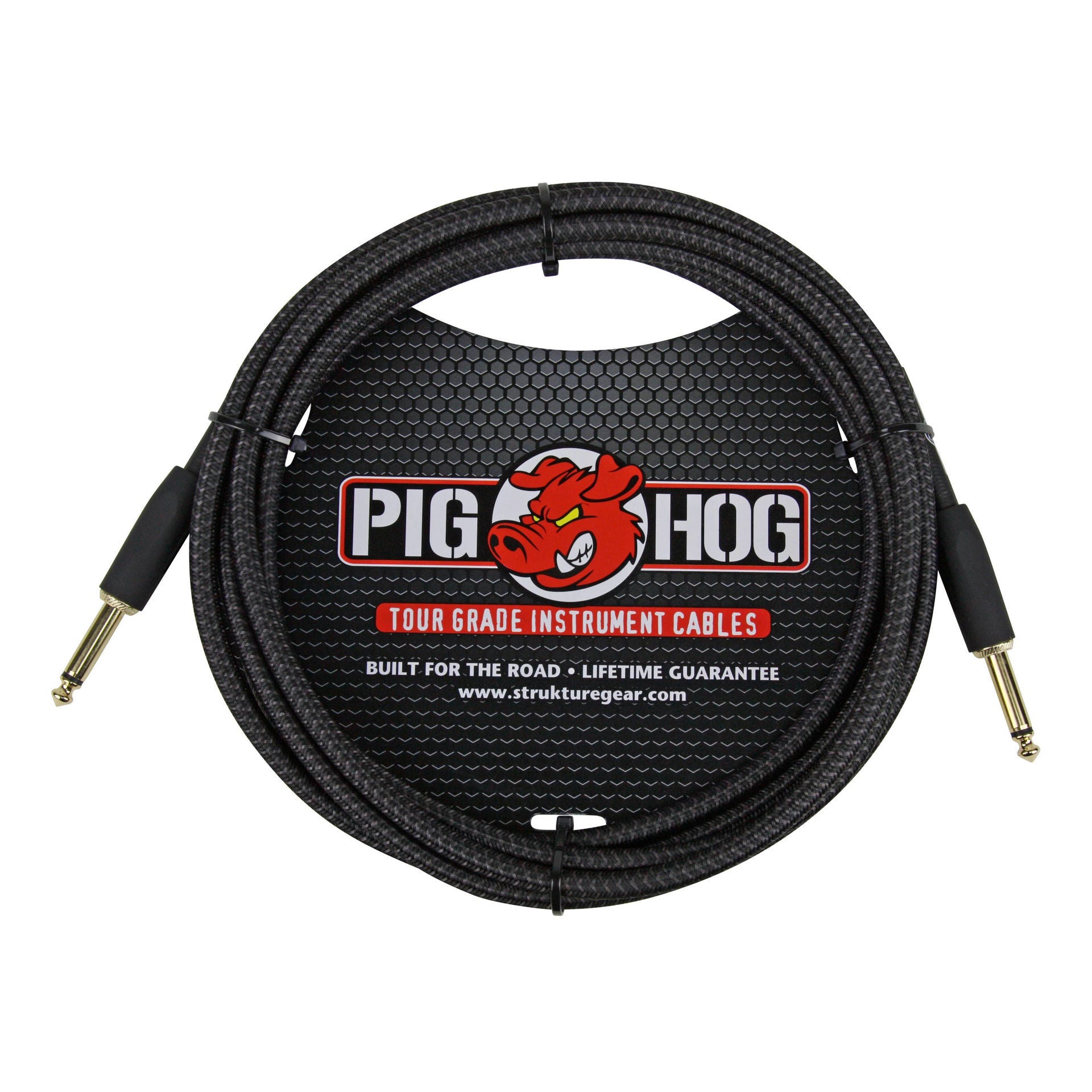 Pig Hog Instrument Cable - 10ft - Black Woven
