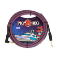 Pig Hog Riviera Purple Instrument Cable, 10ft Right Angle