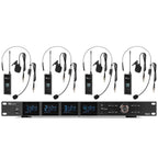 Power Dynamics PD524B UHF Wireless Microphone Set Ã¢â‚¬â€œ 4 Bodypack Microphones