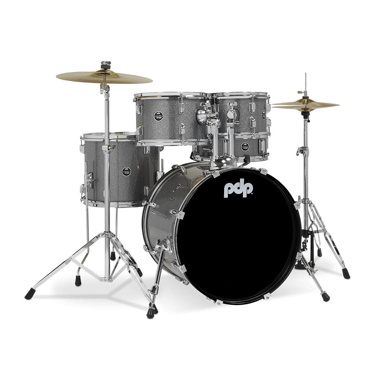 PDP Centerstage Series 5-Piece Drum Kit with 22in Bass Drum in Silver Sparkle