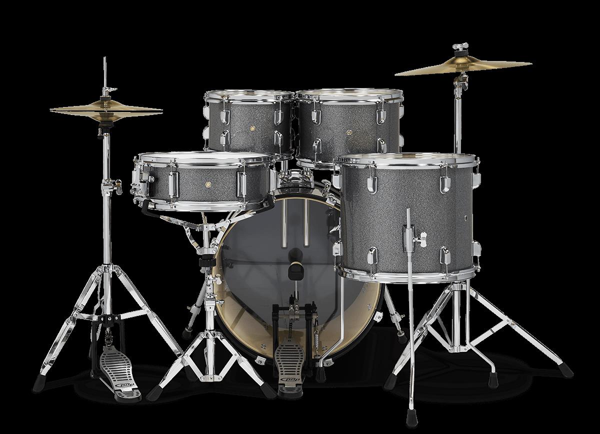 PDP Centerstage Series 5-Piece Drum Kit with 22in Bass Drum in Silver Sparkle