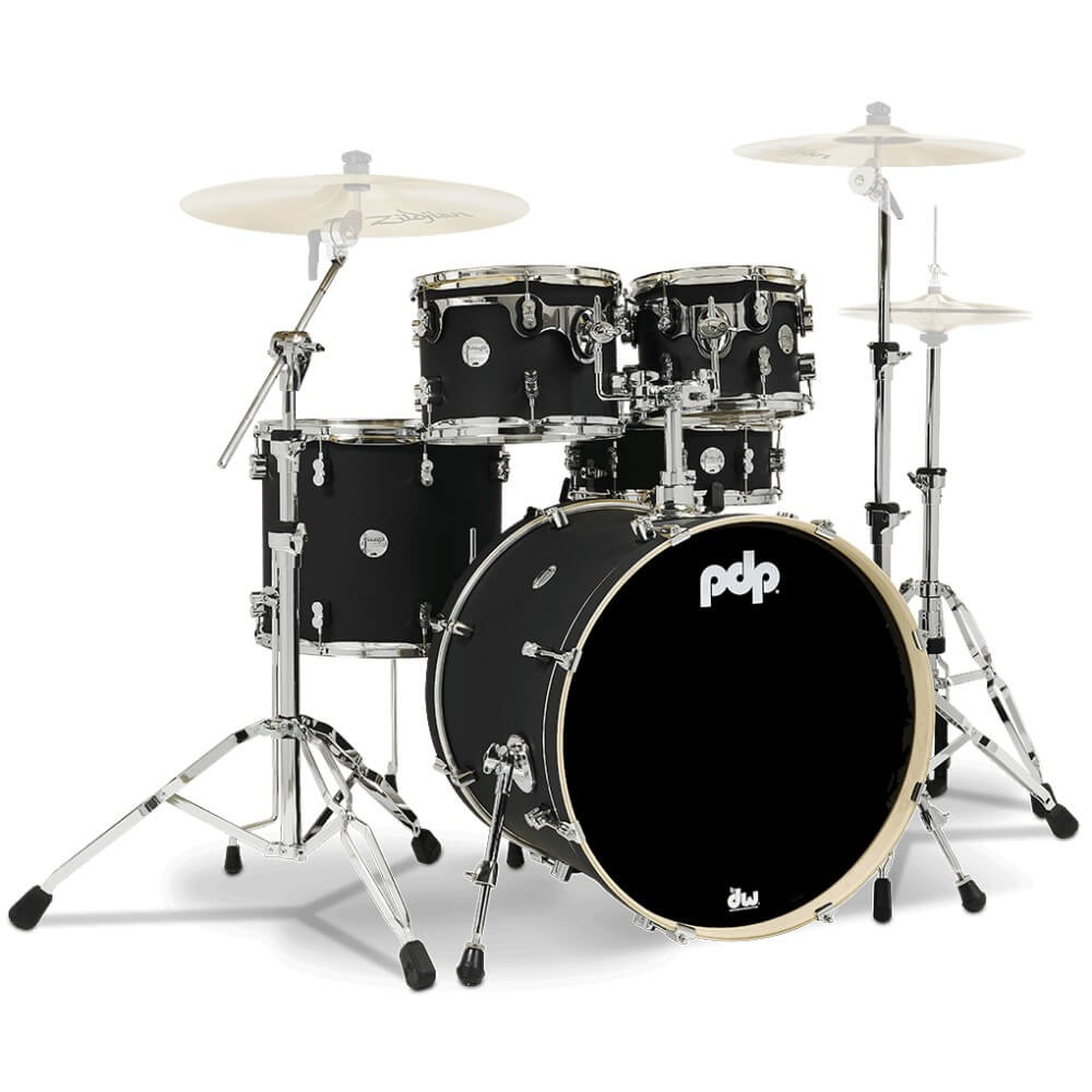 PDP Concept Maple 22/10/12/16+14S 5pc Drum Shell Pack - Satin Black