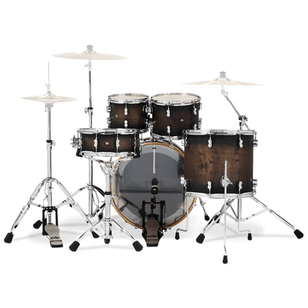 PDP Concept Maple 22/10/12/16+14S 5pc Drum Shell Pack - Satin Charcoal Burst