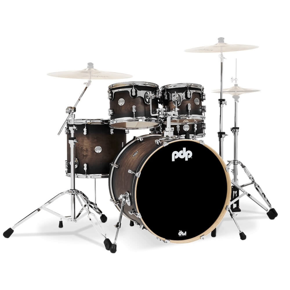 PDP Concept Maple 22/10/12/16+14S 5pc Drum Shell Pack - Satin Charcoal Burst
