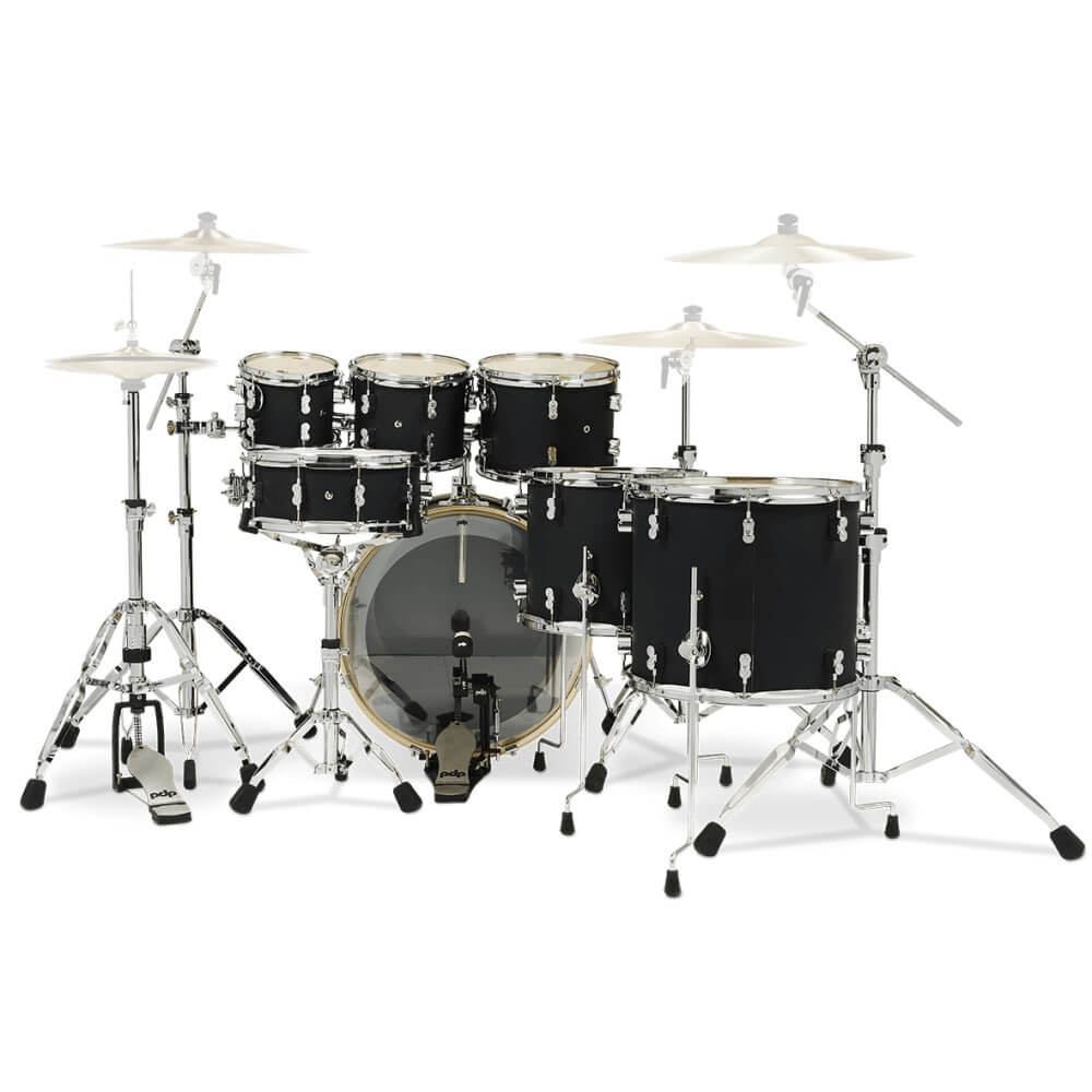PDP Concept Maple 22/8/10/12/14/16+14S 7pc Drum Shell Pack - Satin Black