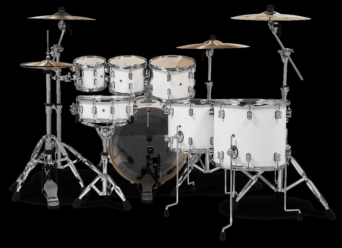 PDP Concept Maple Series 22inch 7-Piece Drum Kit in Pearlescent White