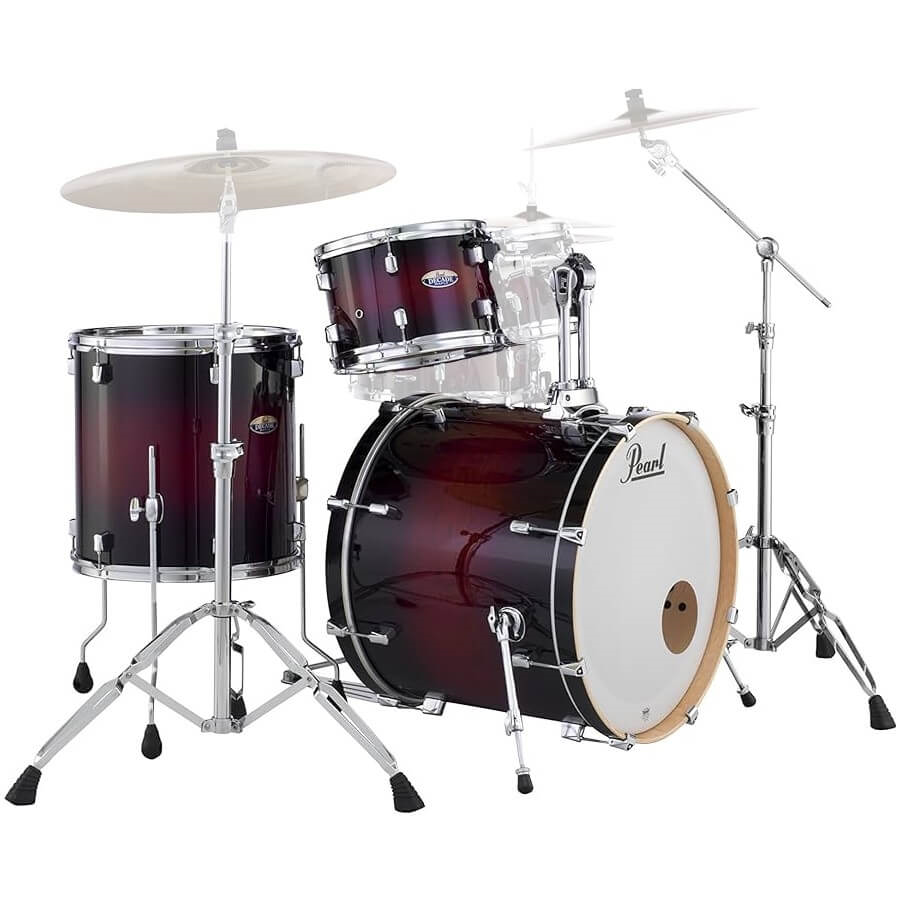 Pearl Decade Maple 24/13/16 3pc Drum Shell Pack - Gloss Deep Red Burst