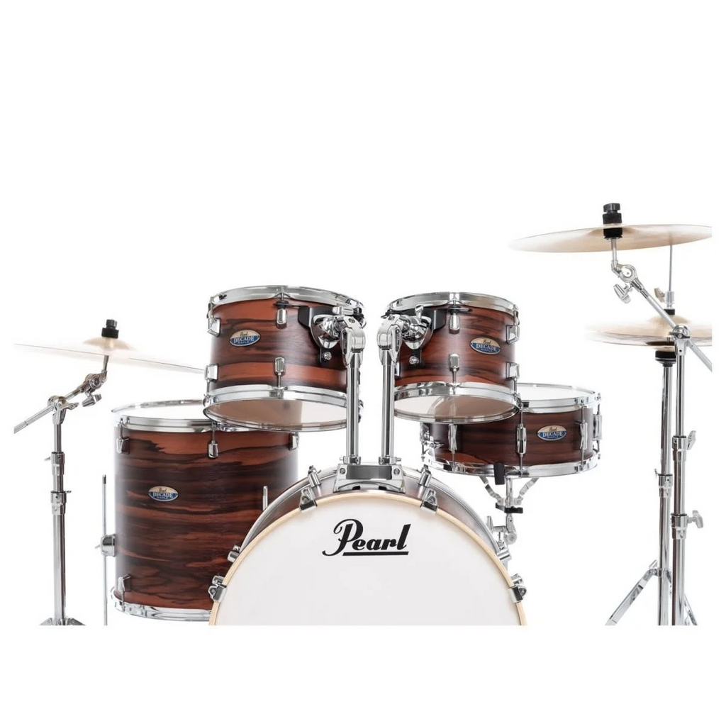 Pearl Decade Maple 5pce Fusion Plus Ltd Ed Drum kit in Matte Dark Walnut with 930 H/W Pack