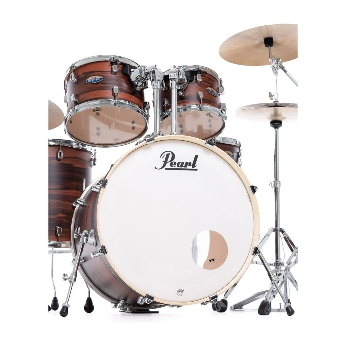 Pearl Decade Maple 5pce Fusion Plus Ltd Ed Drum kit in Matte Dark Walnut with 930 H/W Pack