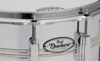 Pearl Duoluxe Chrome-over-Brass 14x5 Snare Drum with Twin Nicotine White Marine Pearl Inlays