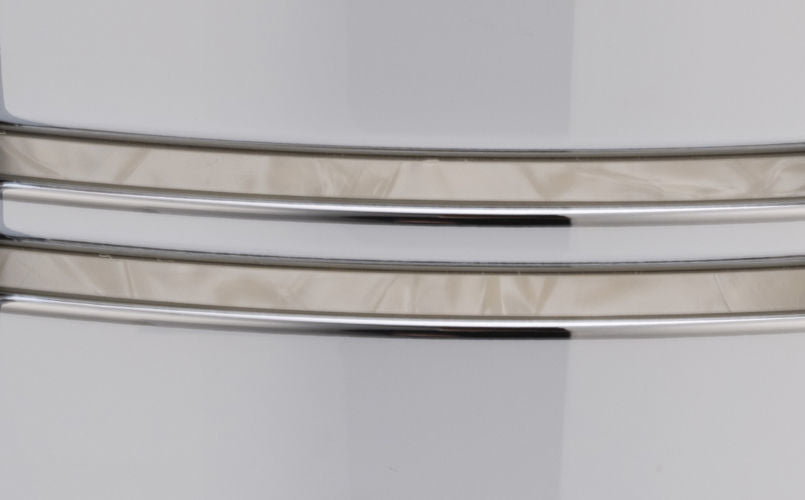 Pearl Duoluxe Chrome-over-Brass 14x5 Snare Drum with Twin Nicotine White Marine Pearl Inlays