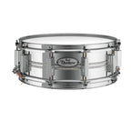 Pearl Duoluxe Chrome-over-Brass 14x5 Snare Drum with Twin Nicotine White Marine Pearl Inlays