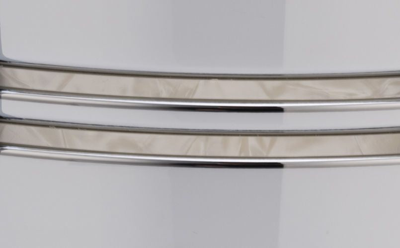 Pearl Duoluxe Chrome-over-Brass 14x5 Snare Drum with Twin Nicotine White Marine Pearl Inlays