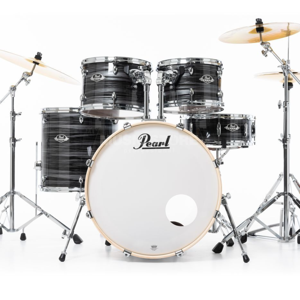 Pearl Export EXX 22 Fusion Plus Drum Kit w/830 HW - Graphite Silver Twist