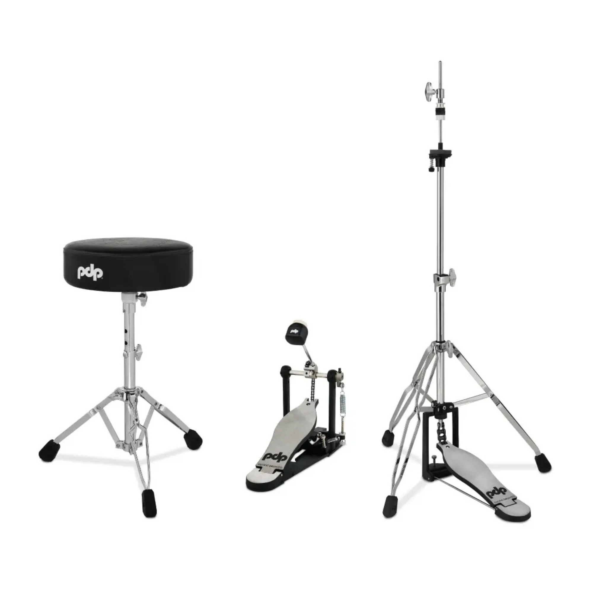 PDP 700 3pc Hardware Pack (Single Pedal, 3-leg HH Stand & Stool)