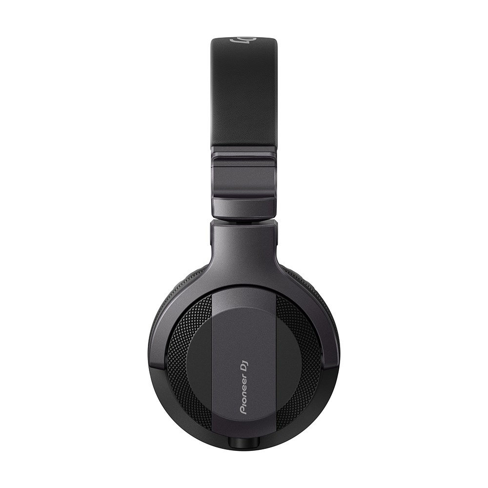 Pioneer HDJ-CUE1 DJ monitoring headphones in dark silver, showing over-ear design and adjustable headband.