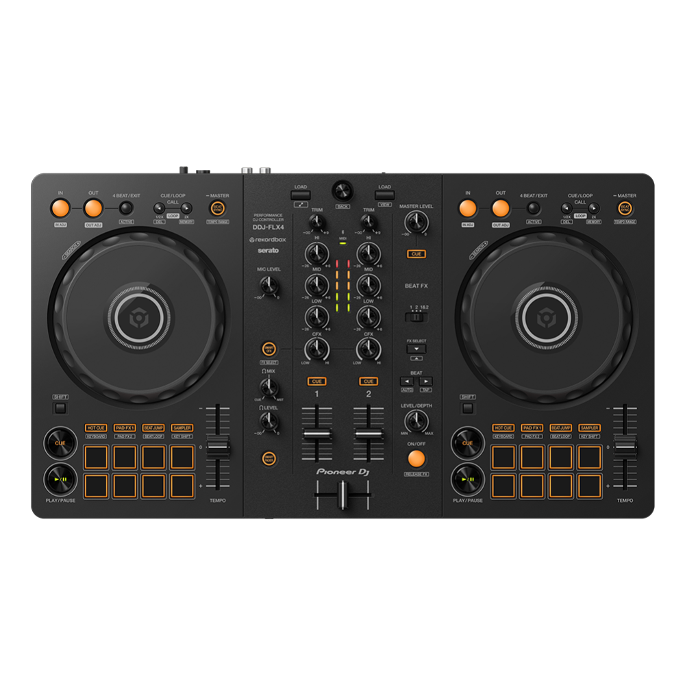 Pioneer DDJ-FLX4 2-channel DJ Controller for Multiple DJ applications in Black