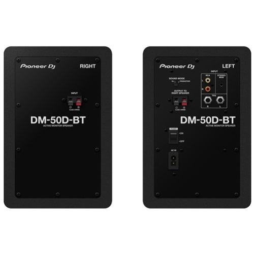 Pioneer DJ DM-50D-BT 5 inch Studio Monitor Speakers with Bluetooth in Black - Pair