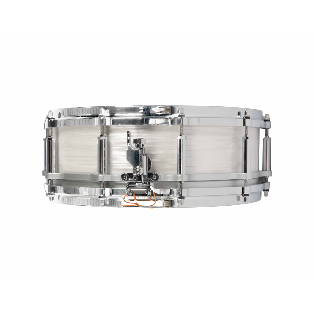 Pearl 75th Anniversary Phenolic Free Floating 14 x 6.5 Snare Drum in Pearl White Oyster