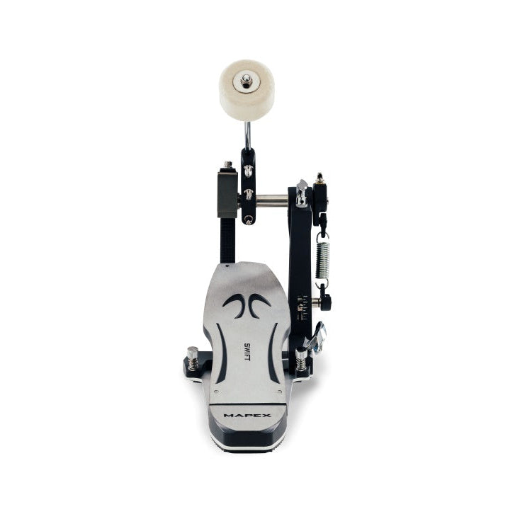 Mapex PDLSW1 Design Lab Swift bass drum pedal with sleek design and adjustable footplate for smooth, responsive playing.