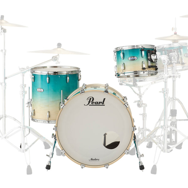 Pearl Masters Maple 22 3 Piece Drum Shell Kit - Aquamarine Fade