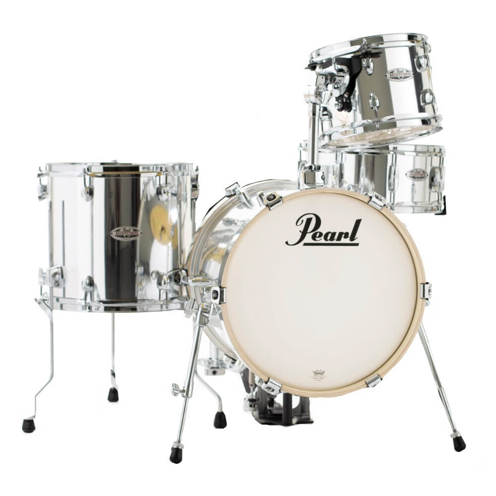 Pearl Midtown 16/10/13+13S 4pc Compact Drum Kit with HWP-150 Hardware Pack - Mirror Chrome