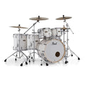Pearl Masters Maple Gum 4-Piece 10/12/16/22 Shell Pack Hand Painted Silver White Swirl