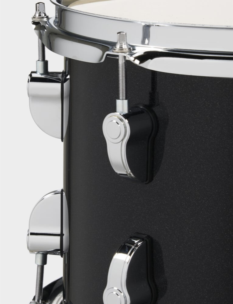 PDP New Yorker 14/8/12+14S 4pc Drum Kit Shell Pack - Black Onyx Sparkle