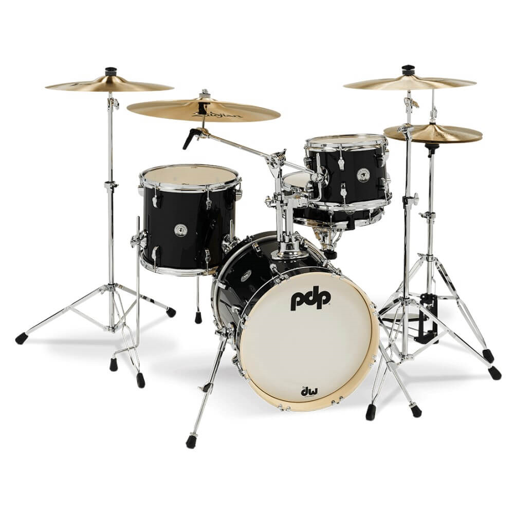 PDP New Yorker 14/8/12+14S 4pc Drum Kit Shell Pack - Black Onyx Sparkle