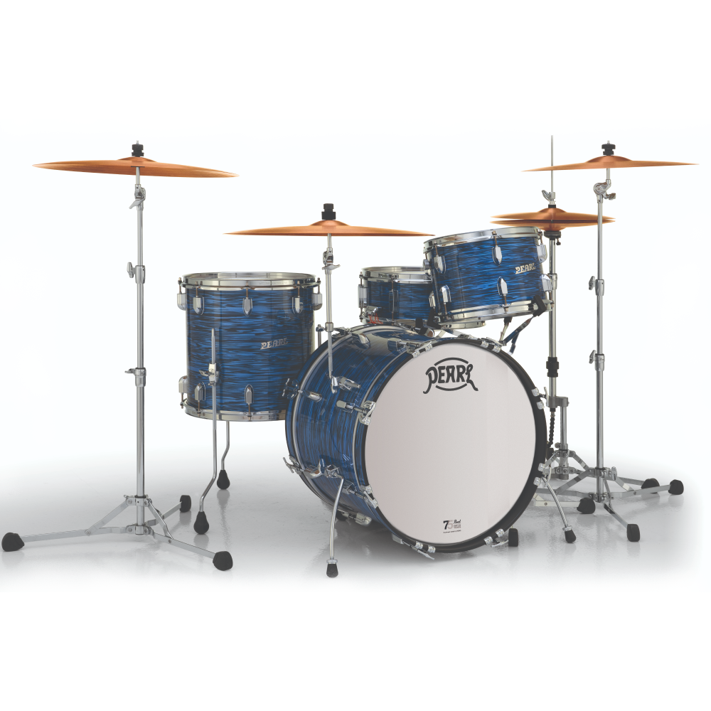 Pearl President Series Deluxe 20 3 Piece Drum Kit Shell Pack in Ocean Ripple