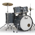 Pearl Roadshow-Plus 20" Fusion 5pc Drum Kit w/HW & Cymbals - Charcoal Met
