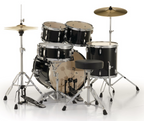Pearl Roadshow 20/10/12/14+14S 5pc Drum Kit with Hardware and Cymbals - Jet Black