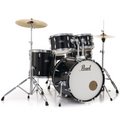 Pearl Roadshow 20" Fusion 5pc Drum Kit w/HW & Cymbals - Jet Black