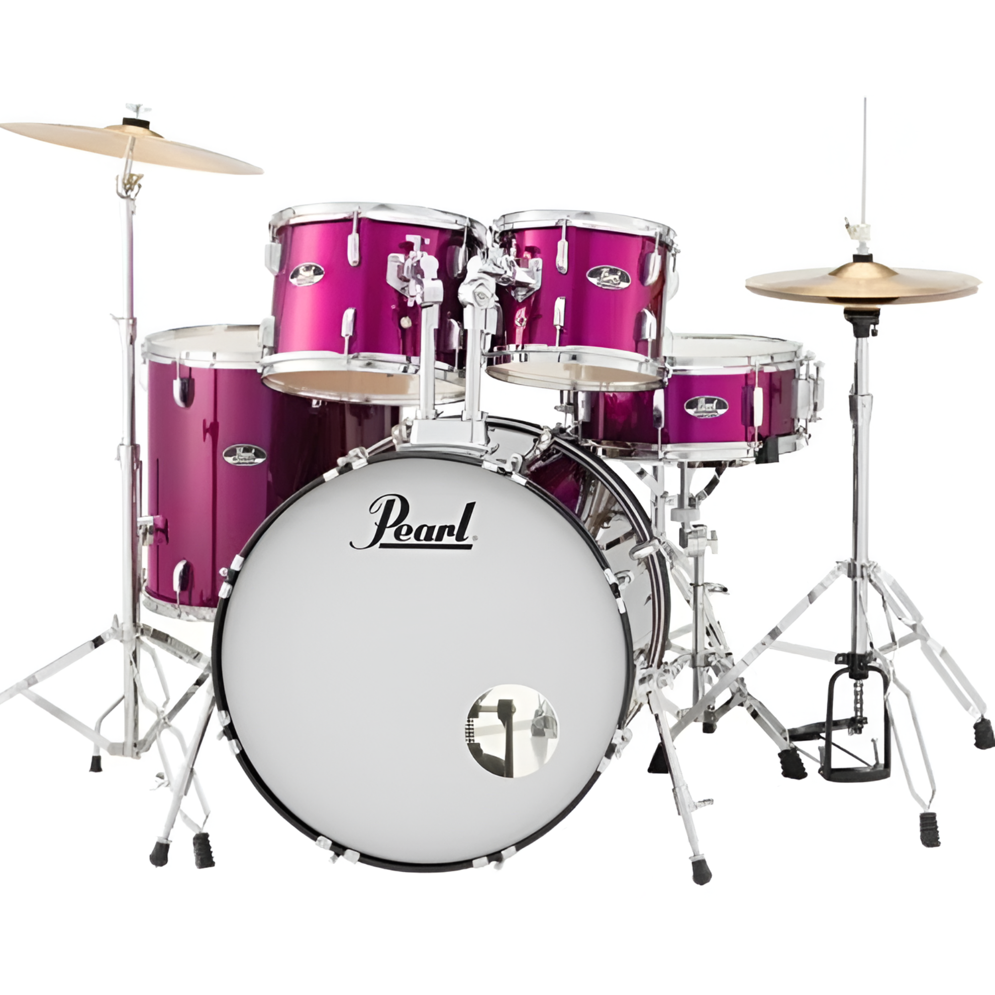 Pearl Roadshow-Plus 22 Fusion Plus Drum Kit Package - Pink Metallic