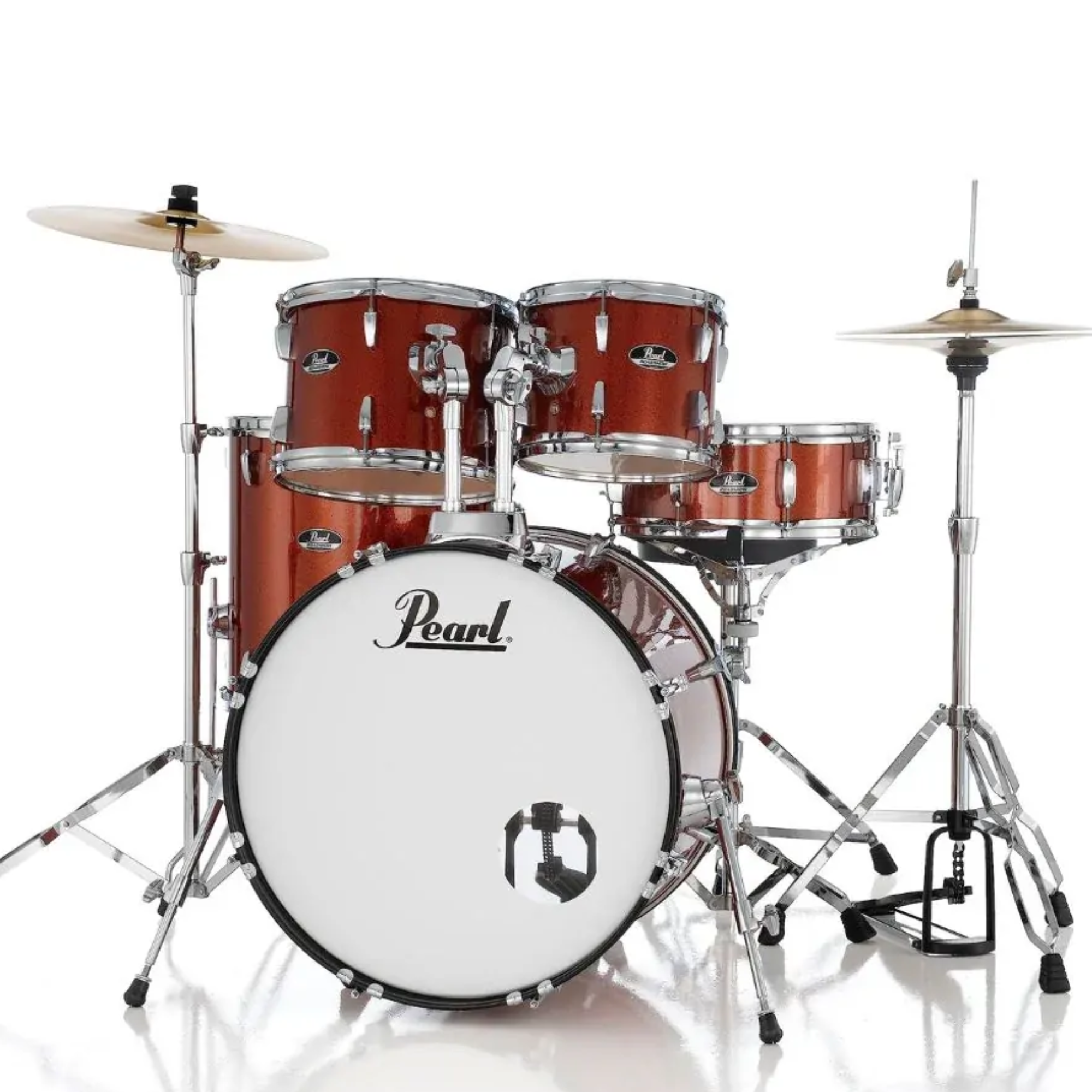 Pearl Roadshow-Plus 22 Fusion Plus Drum Kit Package - Burnt Orange