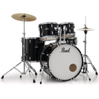 Pearl Roadshow 22/10/12/16+14S 5pc Drum Kit with Hardware and Cymbals - Jet Black