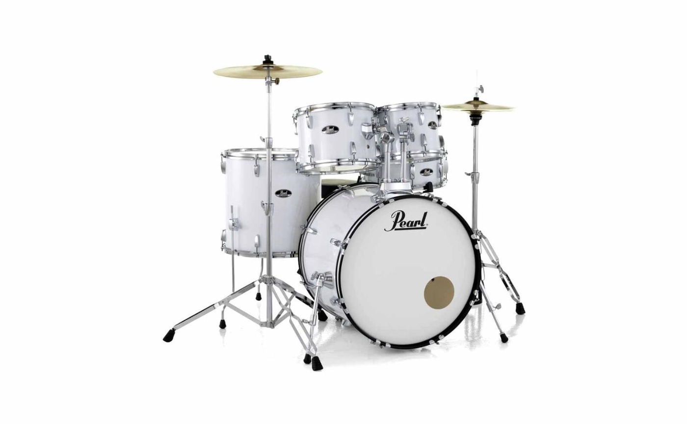 Pearl Roadshow 22 Fusion Plus Drum Kit with Hardware and Cymbals - Pure White