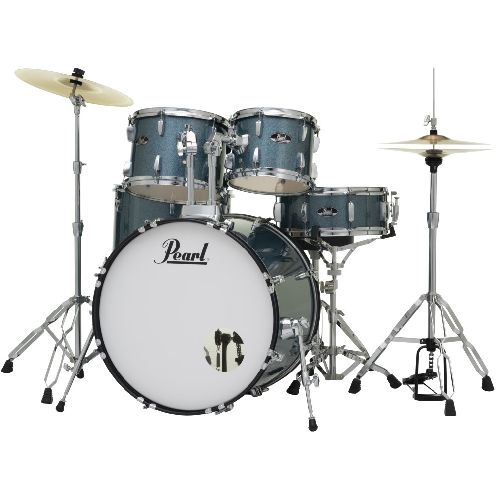 Pearl Roadshow 22/10/12/16+14S 5pc Drum Kit with Hardware and Cymbals - Aqua Blue Glitter