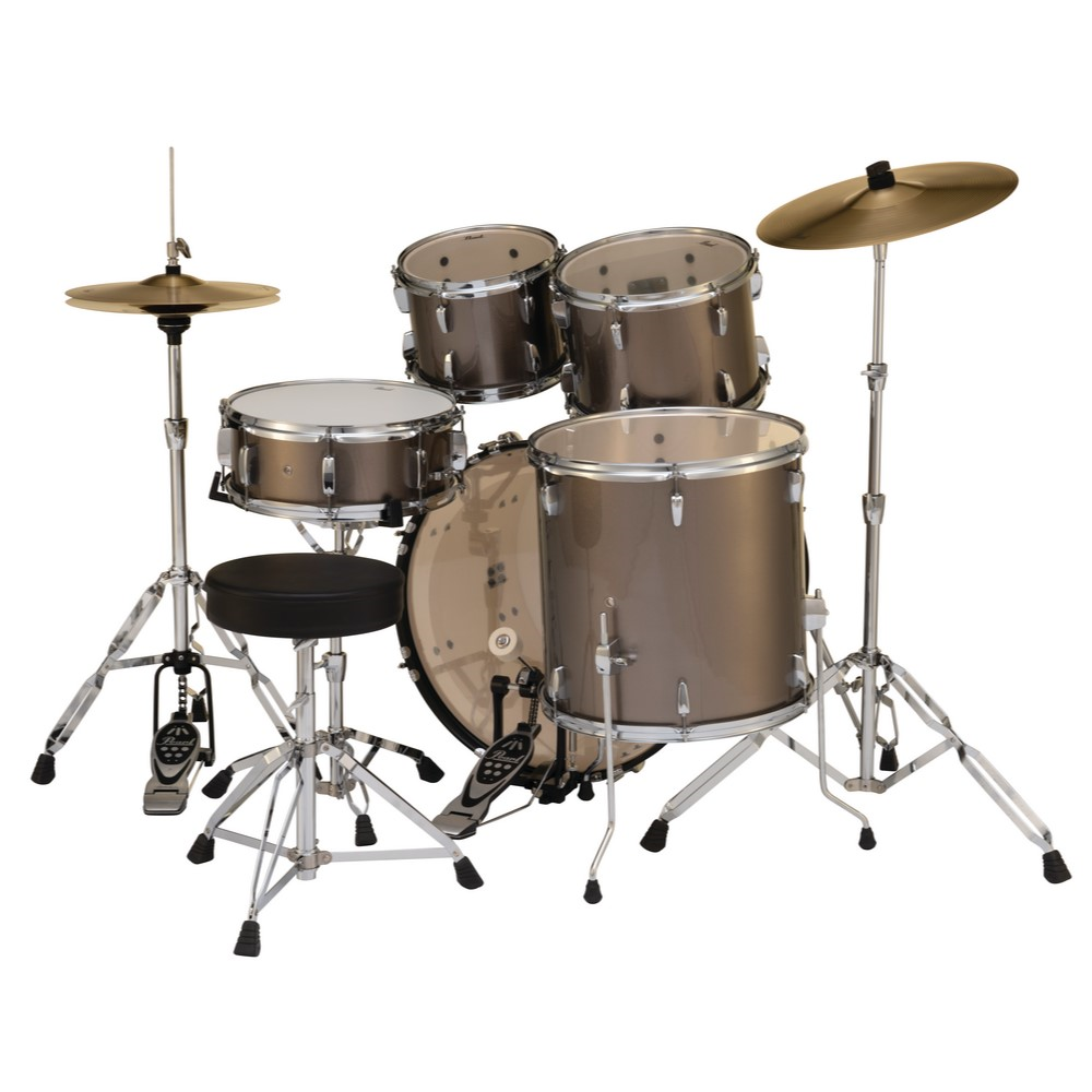 Pearl Roadshow 22/10/12/16+14S 5pc Drum Kit with Hardware and Cymbals - Bronze Metallic