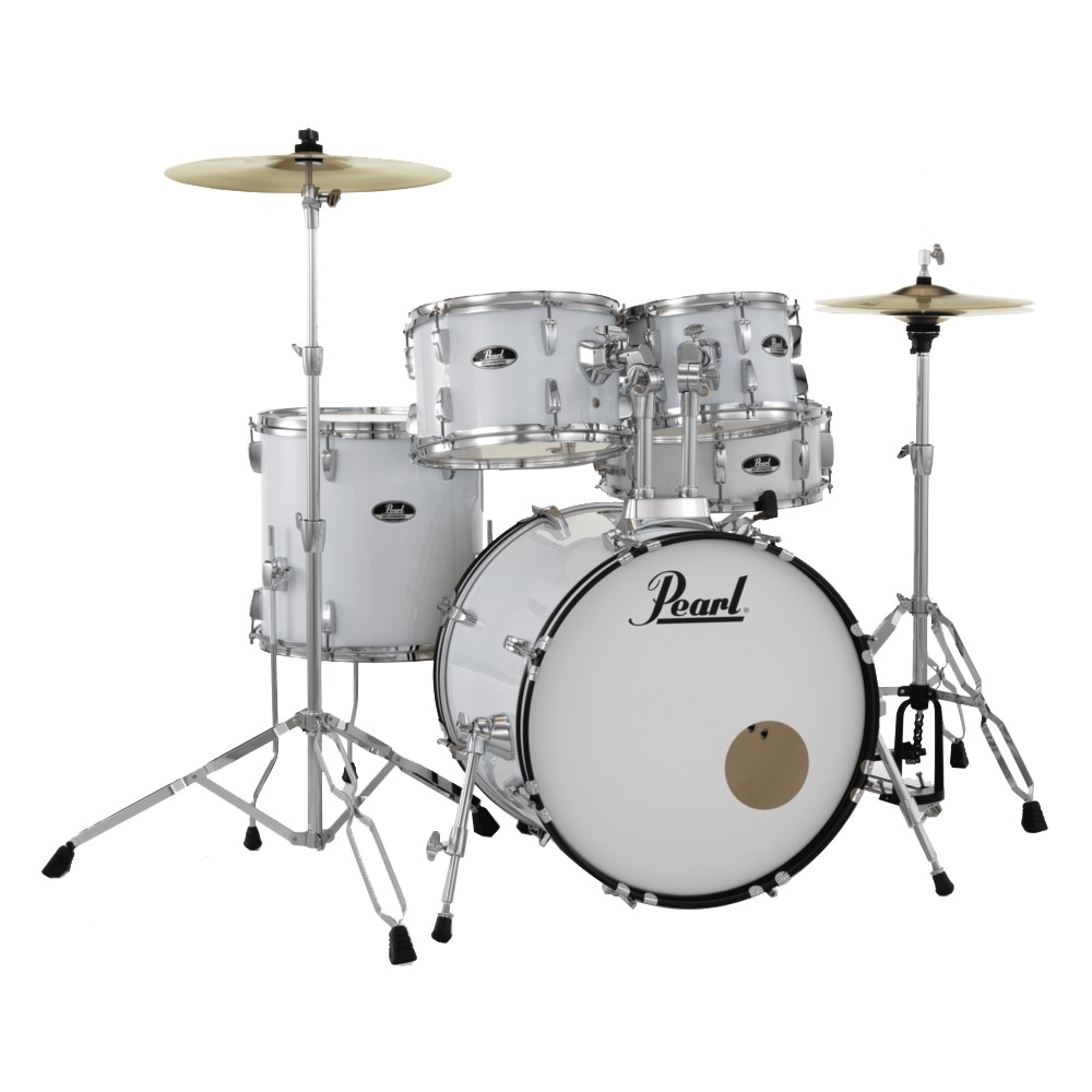 Pearl Roadshow-X 18/10/14+13S 4pc Drum Kit with Hardware and Cymbals - Pure White