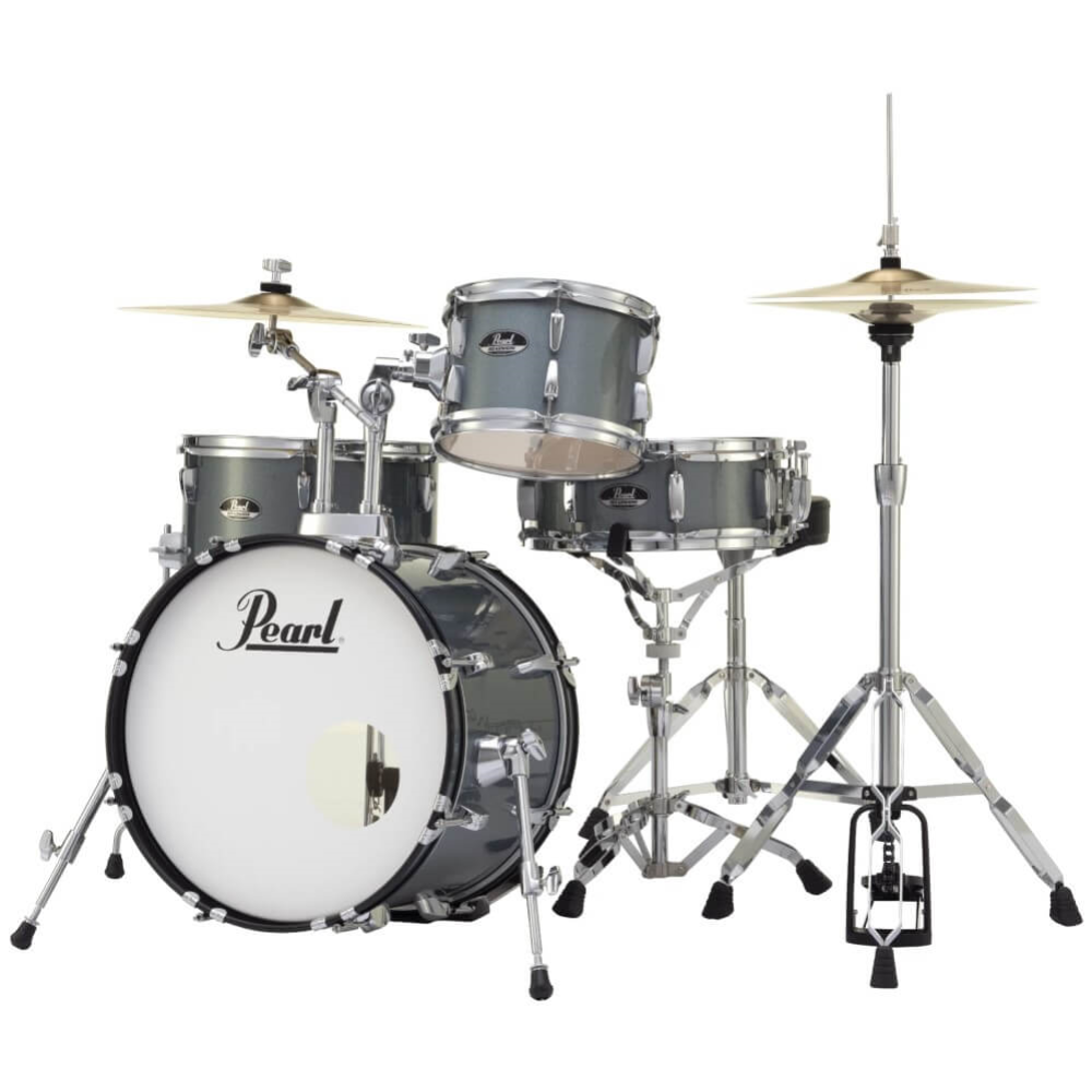 Pearl Roadshow 18 4 Piece Drum Kit with Hardware and Cymbals - Charcoal Metallic