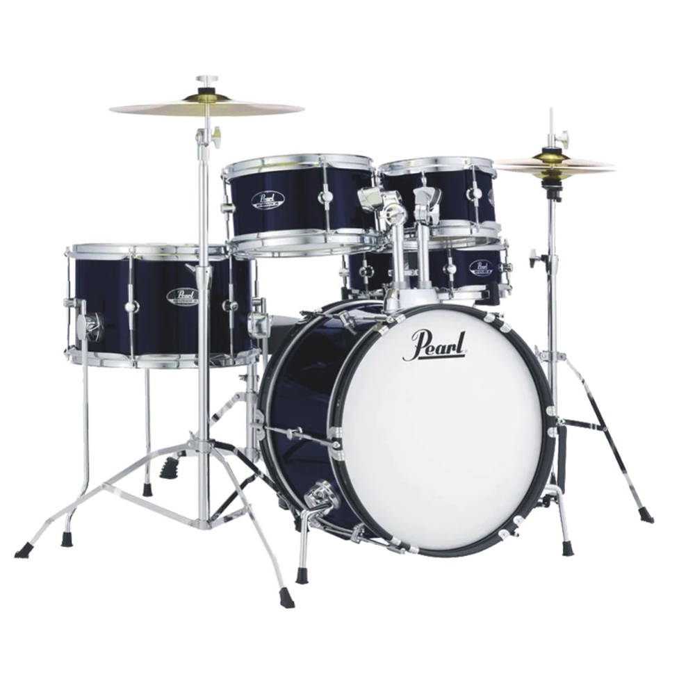 Pearl Roadshow Junior 16/8/10/13+12S 5pc Drum Kit with Hardware and Cymbals - Royal Blue Metallic