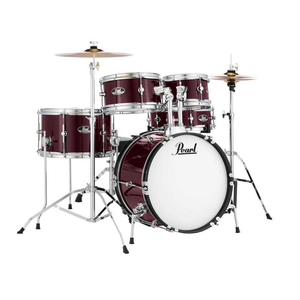 Pearl Roadshow Junior 16/8/10/13+12S 5pc Drum Kit with Hardware and Cymbals - Red Wine