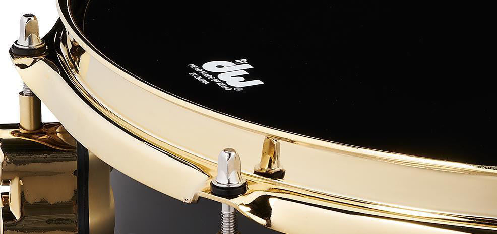 PDP Eric Hernandez Signature 14x3 in 6 ply Maple Snare Drum in Piano Black Lacquer with Gold Hardware
