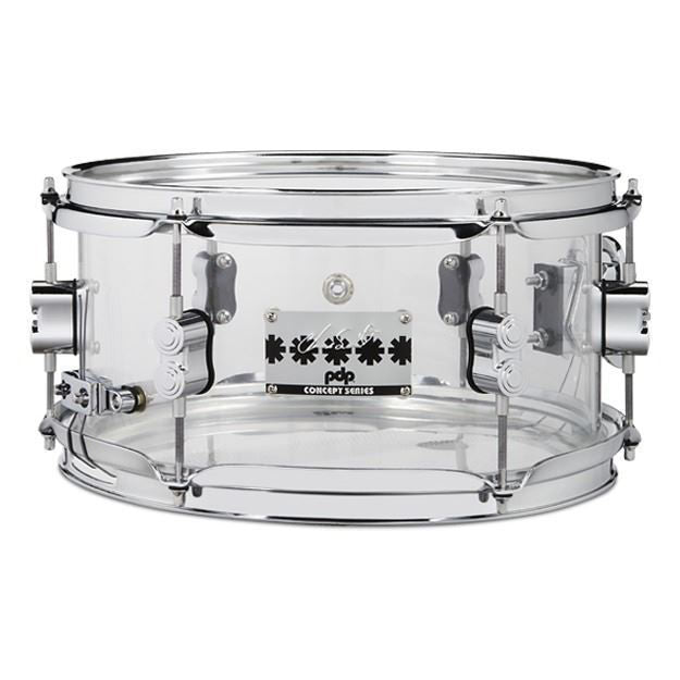 PDP Chad Smith Signature 12in x 6 Snare Drum in Clear Acrylic